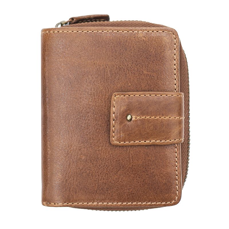 Small Cross body Leather Purse in Cognac Brown – Carry Goods Co.