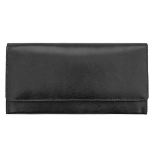 Prime Hide Milano Luxury Black Leather Travel Planner Travel Purse 1400 by Primehide color Black