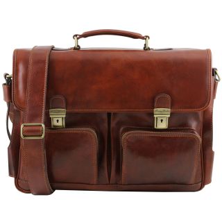 Tuscany Leather Ventimiglia Leather multi compartment SMART briefcase TL142069-main by Tuscany Leather