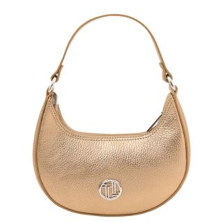 Tuscany Leather Small Metallic Leather Handbag With Chain Strap TL142413 by Tuscany Leather