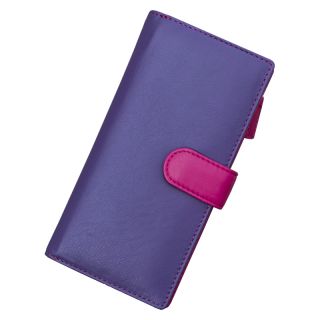 Nevaeh Large Purple Multi Color Bifold Purse 16082-pur by Nevaeh color Purple
