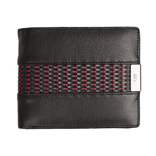 ART93 Mens Black Patterned Designer Leather Wallet Style 821 art-n821-1 by Art93 color Black