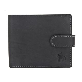 Ranger Mens Rugged Black Distressed Style Leather Wallet - 4103 4103-BL by Primehide color Black