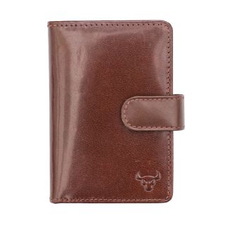 Kenneth Brownne Brown Italian Leather Credit Card Holder 4152-Brown by Kenneth Brownne color Brown