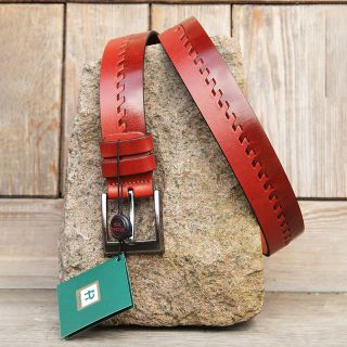 Tan Two tone Designer leather Belt from Prime Hide Leather Style 418 PH-418-TAN by Primehide color Tan