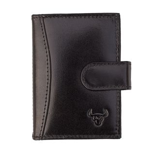 Kenneth Brownne Small Black Leather Designer card holder style 4602 4602 black KB by Kenneth Brownne color Black