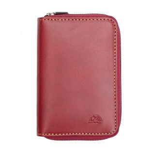 Tony Perotti Italian Red Leather Zip Around 6 Key Holder TP-5209-RED by Tony Perotti color Red