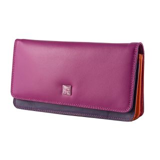 DUDU Colorful Collection Canarie Ladies Multi colour Fuchsia Leather Purse 534-1162-12 by Dudu color Fuchsia