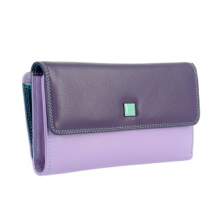 DUDU Colorful Collection Falkland Large Multi colour Purple Leather Purse 534-1163-32 by Dudu color Purple