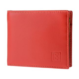Dudu Colourful Collection Tullio Small Red Multi Colour Leather Wallet 534-421-6 by Dudu color Red
