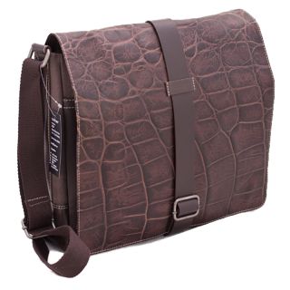 Lecerf Luxury Spanish Leather Messenger Bag 601-cr by Lecerf color Brown