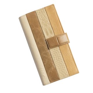 Lecerf Ladies Leather Purse-Wallet - Beige - Brown 709-B-BG by Lecerf color Brown