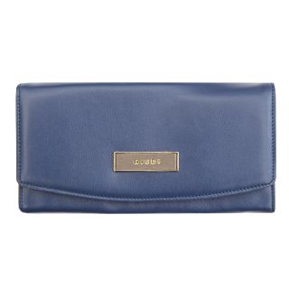 Giudi Ladies Soft Blue and Taupe Italian Large Leather Purse 7212-blue by Giudi color Blue