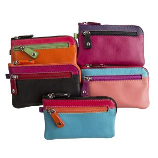 Prime Hide Leather Multi Zip Pocket Coin Purse – 756 ph-756 by Primehide