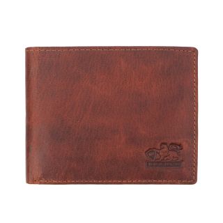 Branco Men's Cognac Trifold Oiled leather Wallet BR79391 by Branco color Cognac