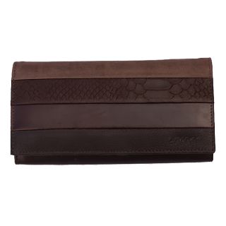 Lecerf Ladies Leather Purse-Wallet - Black-Grey 709-B-GR by Lecerf color Grey