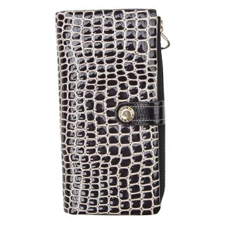 Wombat Ladies Ultra Soft Black Leather Purse - 8625 8625-black by Wombat color Black