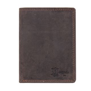 Morgado Men's Rugged Brown Spanish Leather Trifold Wallet 9010-morgadro by Morgado Piel color Brown