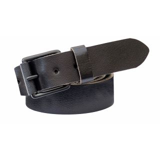 Prime Hide Mens Black Leather Belt Rugged style with a Roller buckle 200BLKR by Primehide color Black