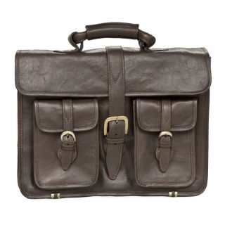 Wombat Biela Full Grain Leather Satchel Business Bag - Brown Biela-brown by Wombat color Dark Brown