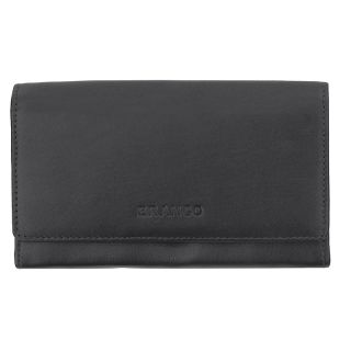 Branco Ladies Luxury Black Leather Matinee Purse br220-black by Branco color Black