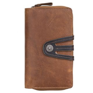 Branco Ladies Luxury Cognac Brown Large Leather Purse br57002-cog by Branco color Cognac Brown