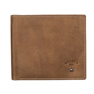 Branco Men's Luxury Thick Oiled Tan Leather Notecase Wallet br67780-tan by Branco color Tan