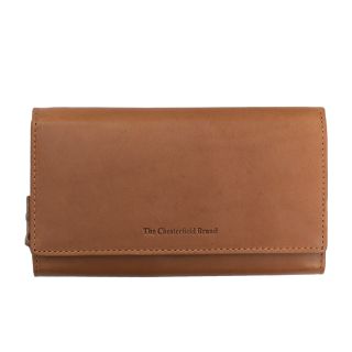 The Chesterfield Brand Oiled Thick Trifold Leather Purse RFID-Cognac C08017831--Cognac by The Chesterfield Brand color Cognac
