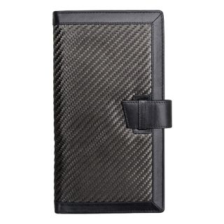 Prime Hide RFID Blocking Carbon Fiber Luxury Black Travel Planner 9302 by Primehide color Black