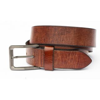 Thick Tan Distressed Leather Belt Width 1.35 inches 210-tan-main by Wombat color Tan