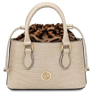 Tuscany Leather Croque Croc Print Leather Handbag TL142510 by Tuscany Leather