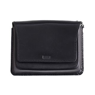 ART93 Designer Leather Credit Card Pouch with Chain and Pen art93-230-1 by Art93 color Black