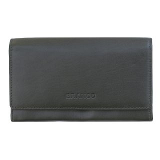 Branco Ladies Luxury Dark Green Leather Matinee Purse br220-green by Branco color Green