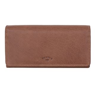 Branco Ladies Luxury Large Brown Leather Purse 22 Credit Card Slots BR70416-BR by Branco color Brown