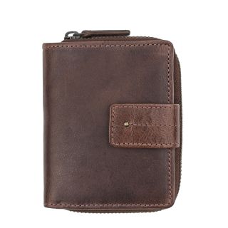 Branco Ladies Luxury Small Dark Brown Leather Trifold Purse br35669-db by Branco color Dark Brown