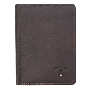 Branco Men's Luxury Thick Oiled Dark Brown Leather Wallet br67369-brown by Branco color Dark Brown