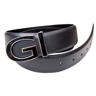 Kenneth Brownne Men's Black Leather Belt Designer Buckle Style 37 kb-belt-37 by Kenneth Brownne color Black