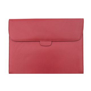 O Sno Fuchsia Red Soft Leather Foilio Sleeve Underarm Business Folder 202RED by O Sno color Fuchsia