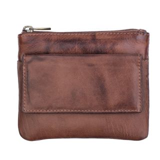 Prime Hide Ridgeback Leather Coin Pouch RFID Blocking 6450-FB by Primehide