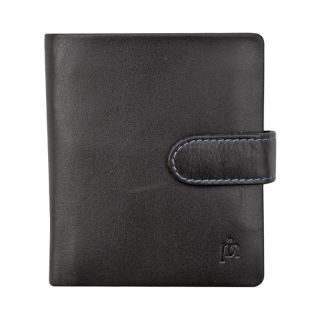Prime Hide Washington Collection Small Black Leather Flip up Wallet 3104w-black by Primehide color Black