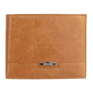 Tavecchi Vintech Collection Luxury Italian Tan Leather Mens Wallet wa01044-4 by Tavecchi color Tan
