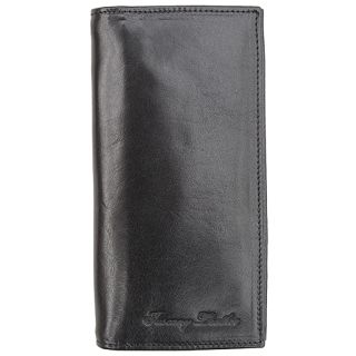Tuscany Leather Mens Luxury Black Italian Leather Vertical 2 Fold Wallet TL140777-black by Tuscany Leather color Black