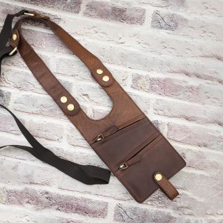 Wombat Outback Brown Leather Shoulder Holster Wallet 9009W by Wombat color Brown
