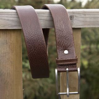 Kenneth Brownne Brown Zipped Italian Hide leather Belt 040-BR by Kenneth Brownne color Brown