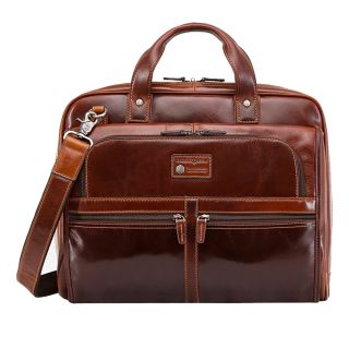 Jekyll & Hide Oxford Large Multi Compartment Laptop Briefcase 3707OXTO by Jekyll & Hide color Dark Brown