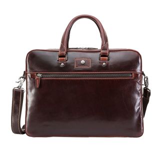 Jekyll & Hide Oxfords Zip Top Laptop Briefcase 2435OXTO by Jekyll & Hide color Dark Brown