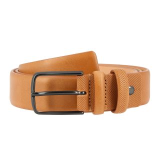 Dudu Men's Luxury Honey Brown Italian Leather Belt 599-1577-04 by Dudu color Honey