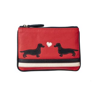Prime Hide Dachshund Dogs Soft Leather Coin Purse RFID 736 by Primehide color Red