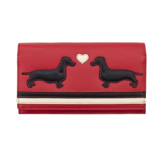 Prime Hide Dachshund Dogs RFID Protected Leather Matinee Purse 732 by Primehide color Red