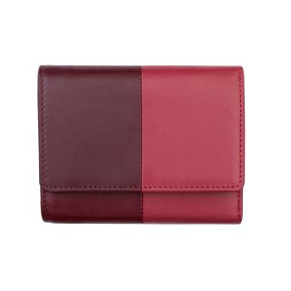 Prime Hide Clara Trifold Two-Tone leather Purse 6100 by Primehide